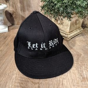 "Let It Ride" Black Baseball Cap Hat. Box J